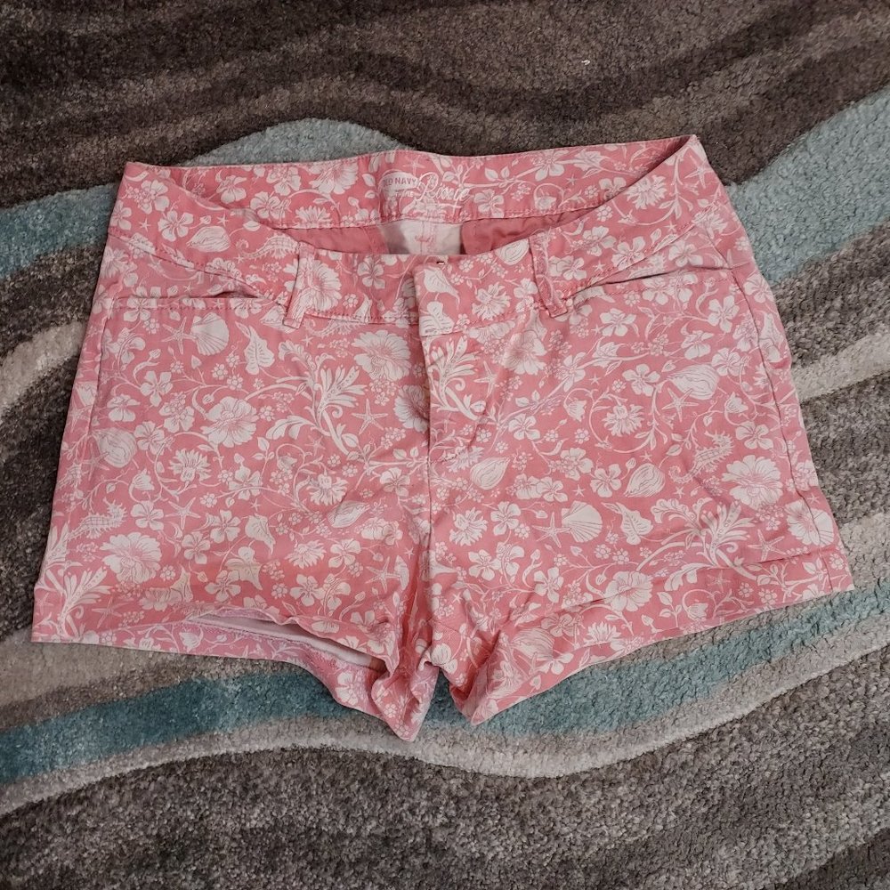 Old Navy Pink Floral Pixie Shorts